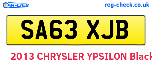 SA63XJB are the vehicle registration plates.