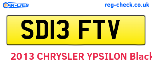 SD13FTV are the vehicle registration plates.