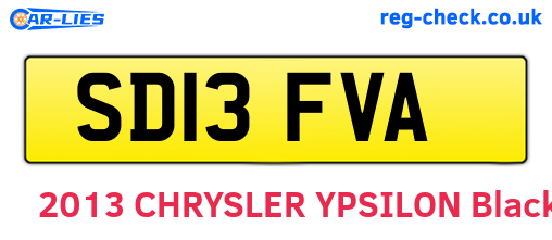 SD13FVA are the vehicle registration plates.