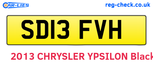 SD13FVH are the vehicle registration plates.