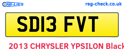 SD13FVT are the vehicle registration plates.