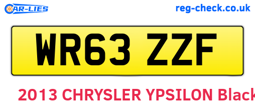 WR63ZZF are the vehicle registration plates.