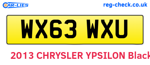 WX63WXU are the vehicle registration plates.