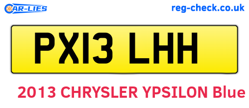 PX13LHH are the vehicle registration plates.
