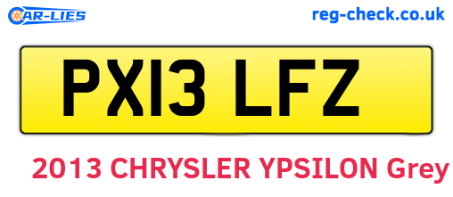 PX13LFZ are the vehicle registration plates.
