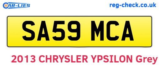 SA59MCA are the vehicle registration plates.