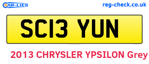 SC13YUN are the vehicle registration plates.
