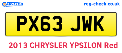 PX63JWK are the vehicle registration plates.