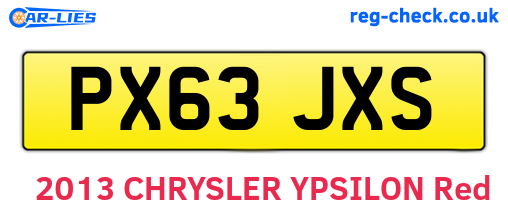 PX63JXS are the vehicle registration plates.