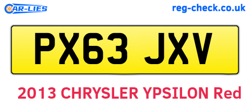PX63JXV are the vehicle registration plates.