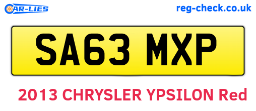 SA63MXP are the vehicle registration plates.