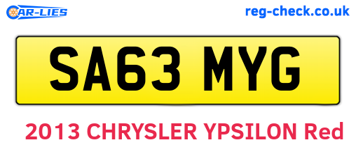 SA63MYG are the vehicle registration plates.
