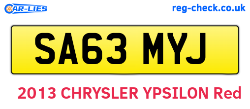 SA63MYJ are the vehicle registration plates.