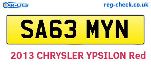 SA63MYN are the vehicle registration plates.