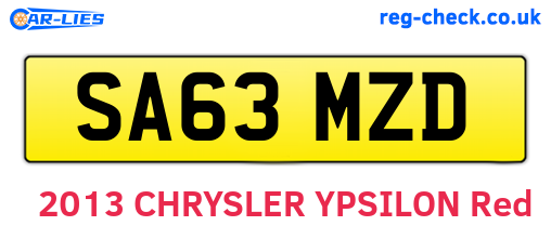 SA63MZD are the vehicle registration plates.