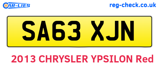 SA63XJN are the vehicle registration plates.