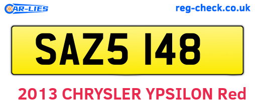 SAZ5148 are the vehicle registration plates.