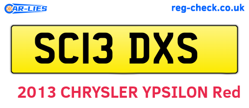 SC13DXS are the vehicle registration plates.
