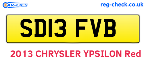 SD13FVB are the vehicle registration plates.