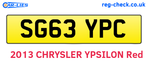 SG63YPC are the vehicle registration plates.