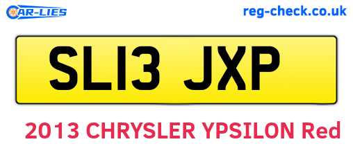 SL13JXP are the vehicle registration plates.