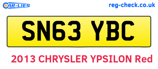 SN63YBC are the vehicle registration plates.