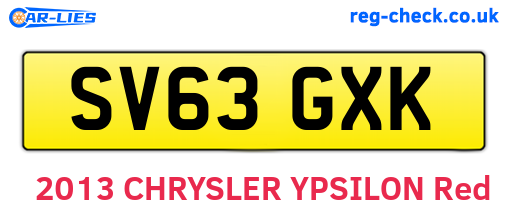 SV63GXK are the vehicle registration plates.