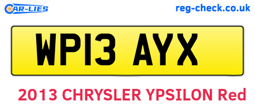 WP13AYX are the vehicle registration plates.