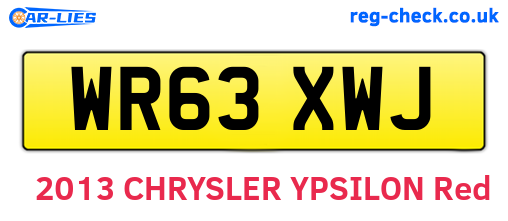 WR63XWJ are the vehicle registration plates.