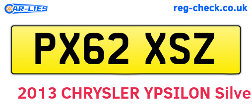 PX62XSZ are the vehicle registration plates.