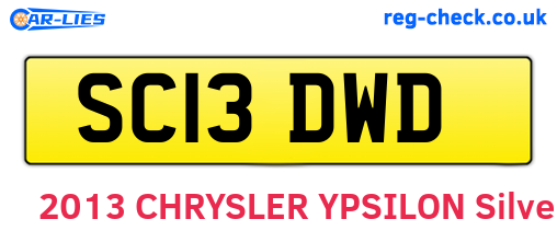 SC13DWD are the vehicle registration plates.