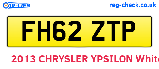 FH62ZTP are the vehicle registration plates.