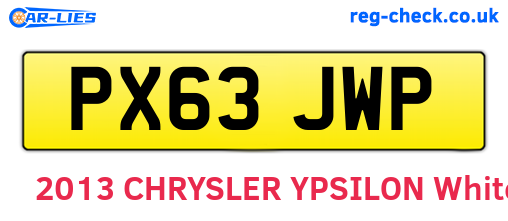 PX63JWP are the vehicle registration plates.
