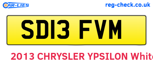 SD13FVM are the vehicle registration plates.