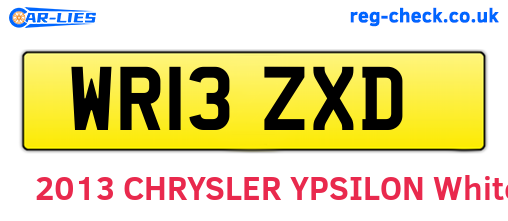 WR13ZXD are the vehicle registration plates.