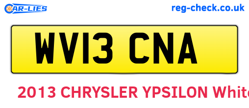 WV13CNA are the vehicle registration plates.