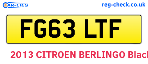 FG63LTF are the vehicle registration plates.