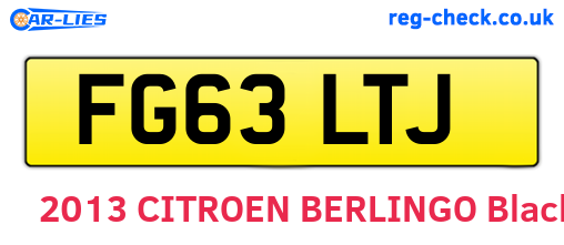 FG63LTJ are the vehicle registration plates.