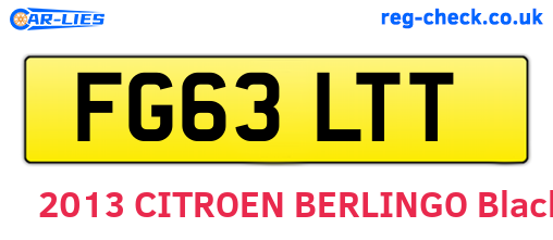 FG63LTT are the vehicle registration plates.