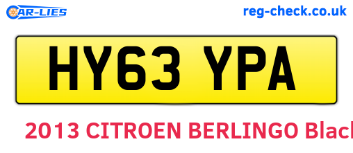 HY63YPA are the vehicle registration plates.