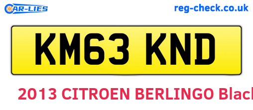 KM63KND are the vehicle registration plates.