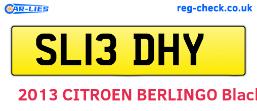 SL13DHY are the vehicle registration plates.
