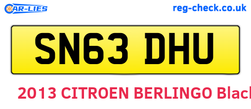 SN63DHU are the vehicle registration plates.