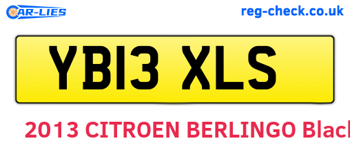 YB13XLS are the vehicle registration plates.