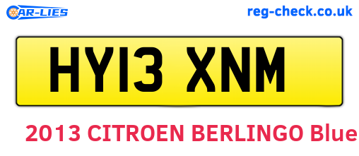 HY13XNM are the vehicle registration plates.