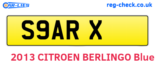 S9ARX are the vehicle registration plates.