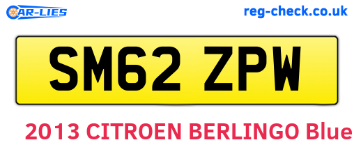 SM62ZPW are the vehicle registration plates.