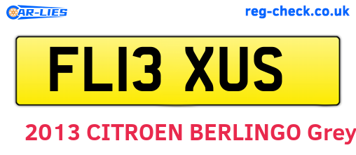 FL13XUS are the vehicle registration plates.