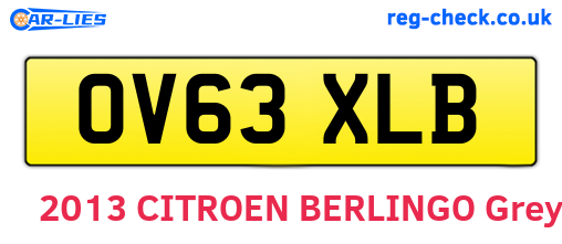 OV63XLB are the vehicle registration plates.