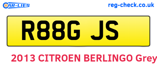 R88GJS are the vehicle registration plates.